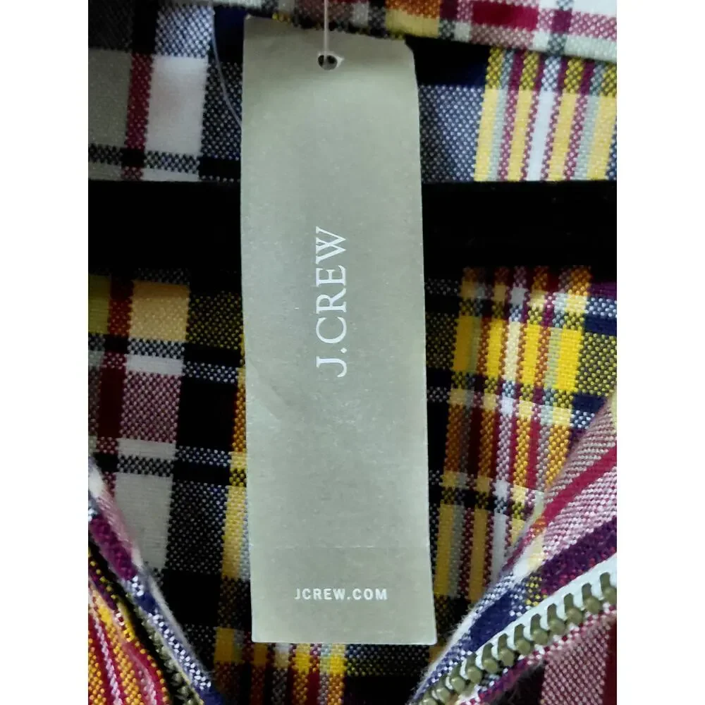 NWT J.Crew BN629 Down Multicolor Plaid Button-Down Shirt Men Size L